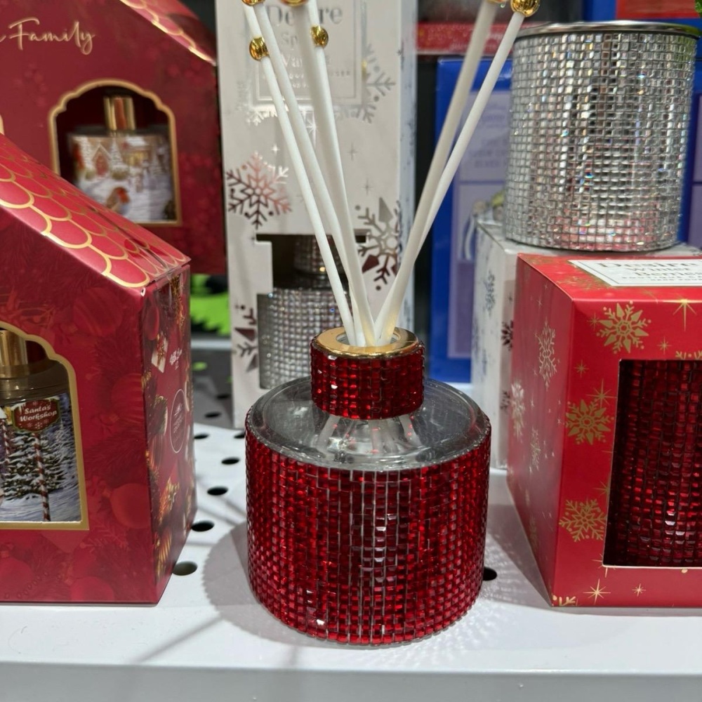 Red Berry Reed Diffuser Red Diamante Room Reed Diffuser - Winter Berries - threelittlebears.co.uk