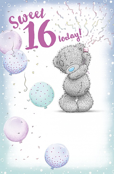 Me to You Tatty Teddy 16th Birthday Greetings Card - Sweet 16