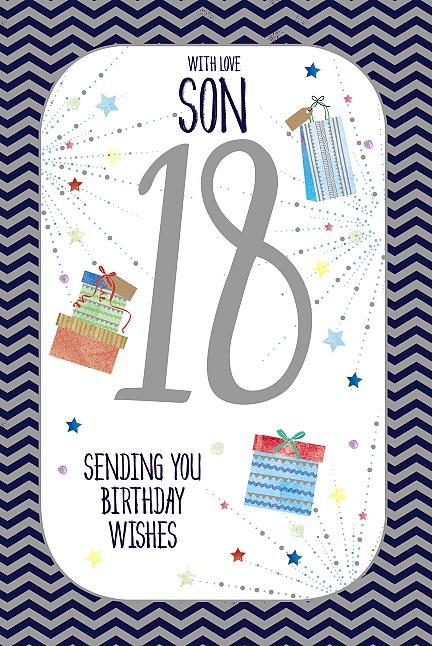 Son 18th Birthday Card - Greetings Card