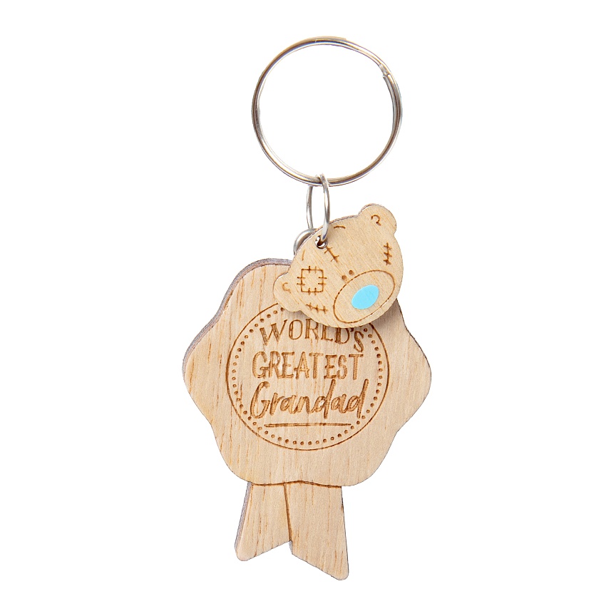 World's Greatest Grandad Wooden Key Ring - Me To You