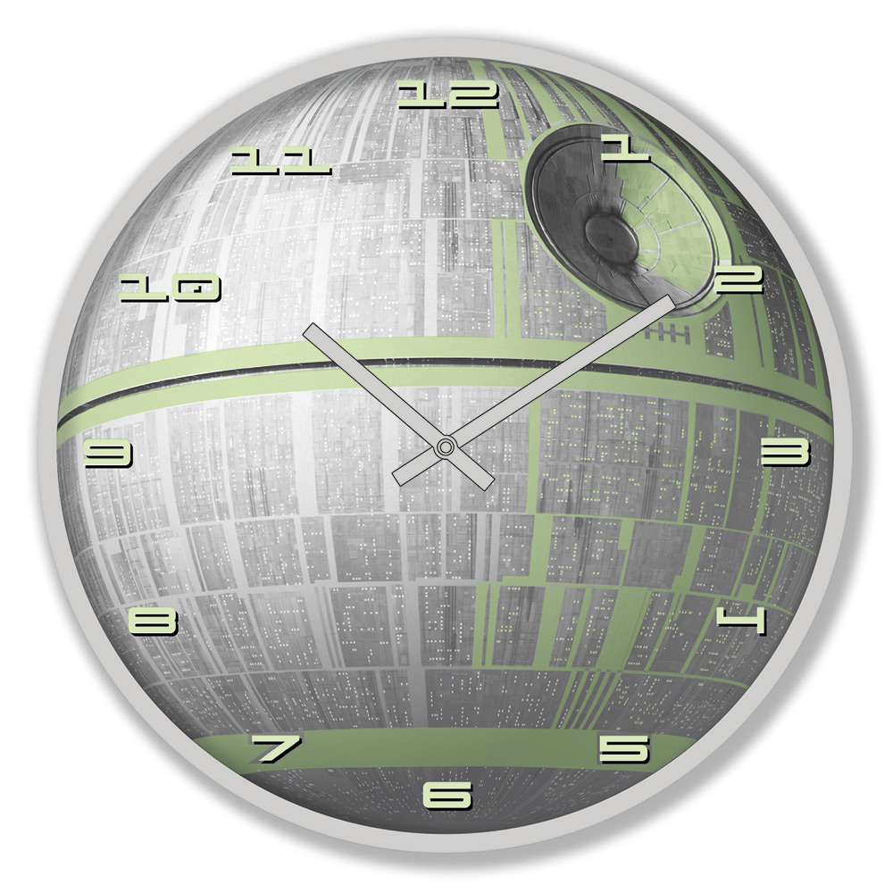 Star Wars Death Star Glow in the Dark Wall Clock