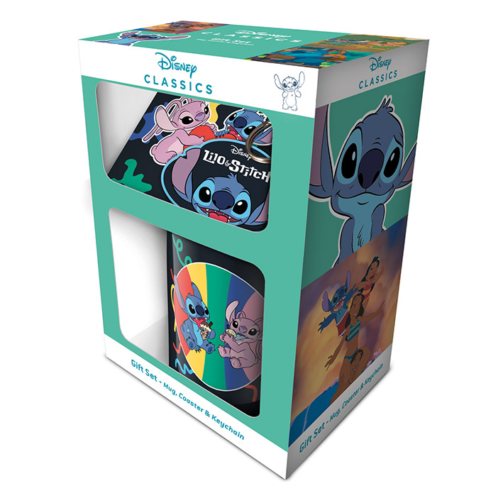 Disney Lilo & Stitch You're My Fave Mug Coaster and Keyring Gift Set