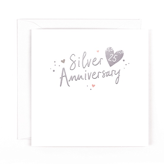 25th Silver Anniversary Greeting Card - Wedding Anniversary