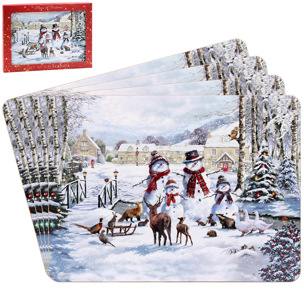 The Magic of Christmas Set of 4 Placemats threelittlebears.co.uk