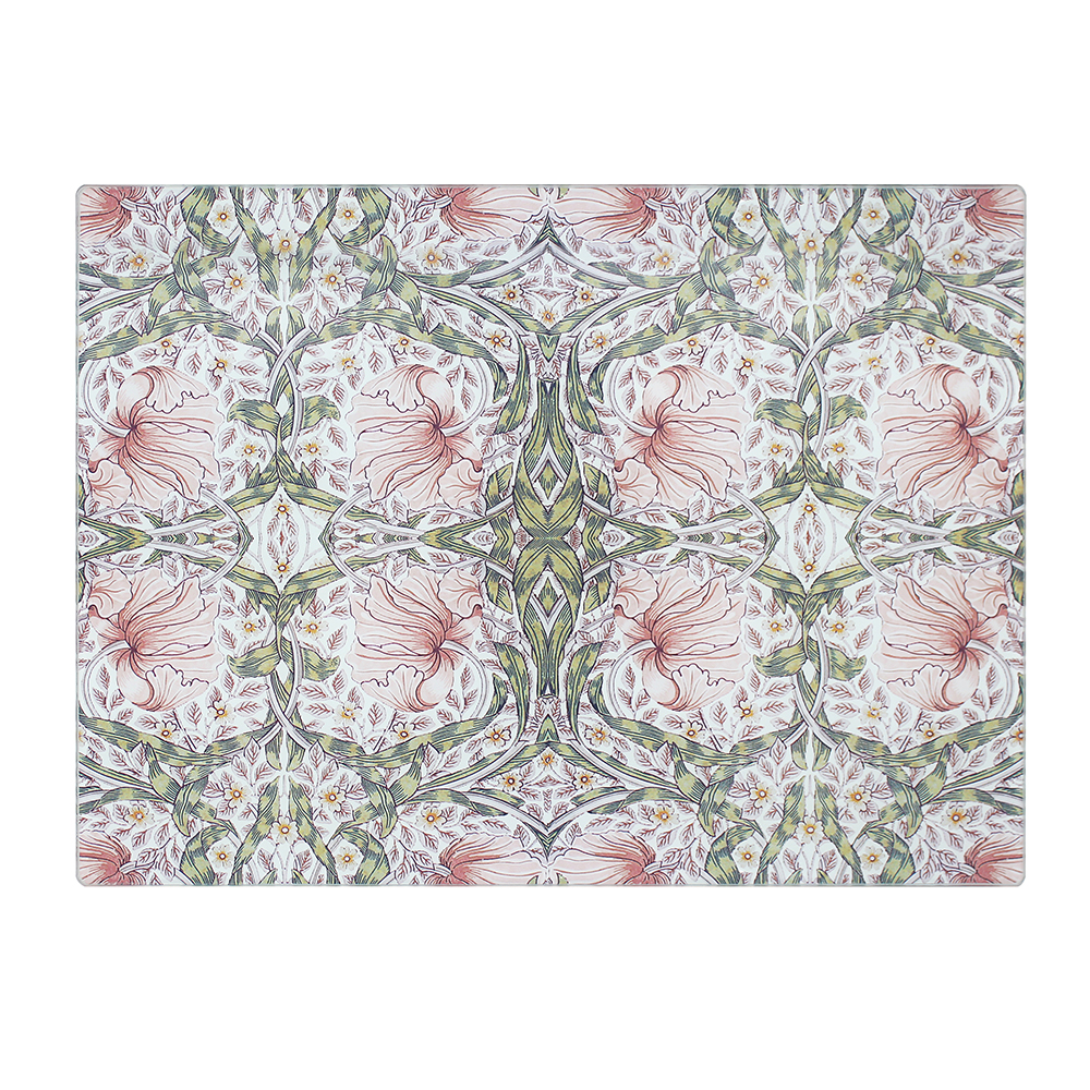 William Morris Pimpernel Glass Cutting Chopping Board Worktop Saver