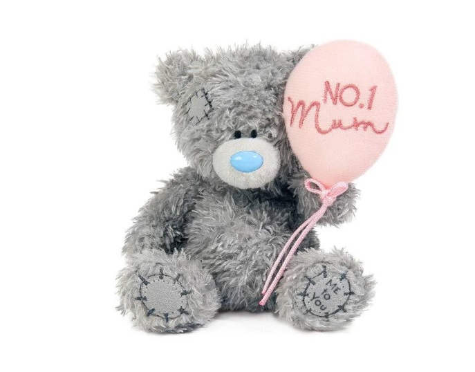 Me to You 4'' Plush No 1 Mum Pink Balloon Bear Tatty Teddy