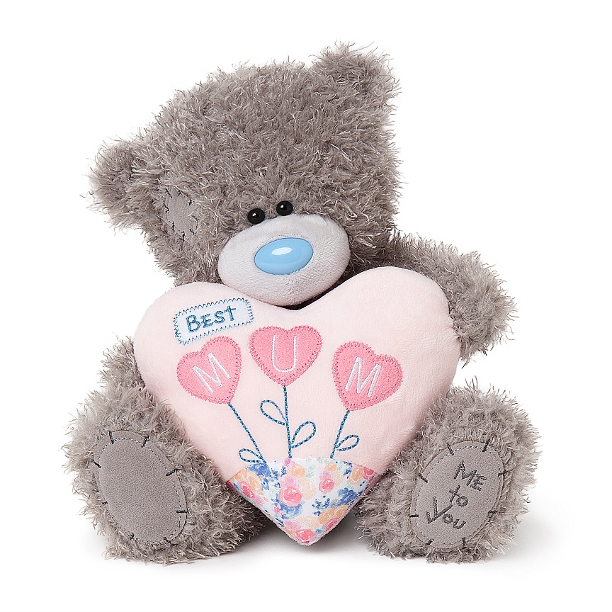 Me to You Tatty Teddy Plush 10" Best Mum Heart - threelittlebears.co.uk