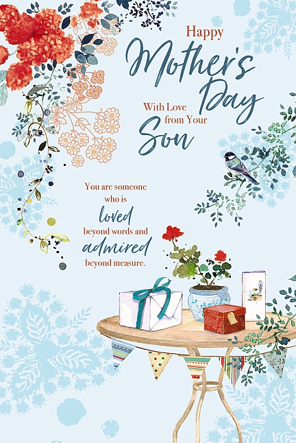 Happy Mother's Day Mum from Your Son Greetings Card - threelittlebears ...