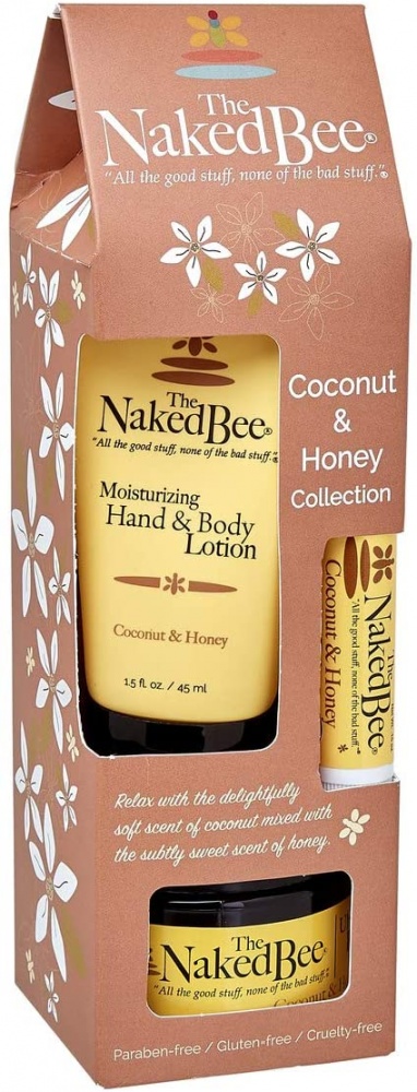 The Naked Bee - Coconut and Honey Gift Collection - Body Butter, Lotion Lip Balm