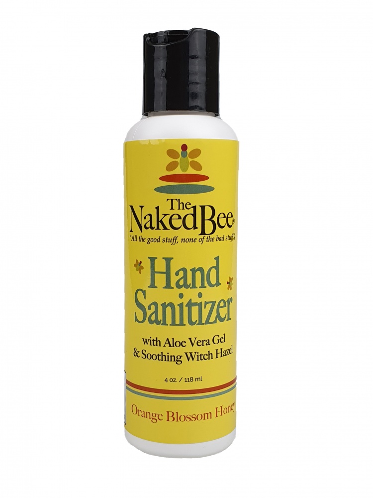 The Naked Bee 4 oz Hand Sanitiser Orange Blossom Honey kill's 99.9% germs
