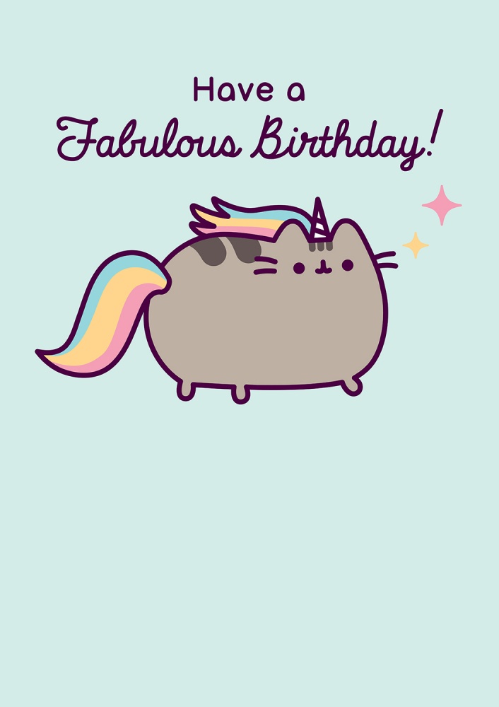 Pusheen the Cat - How To Have a Perfect Birthday - Blank Birthday Card