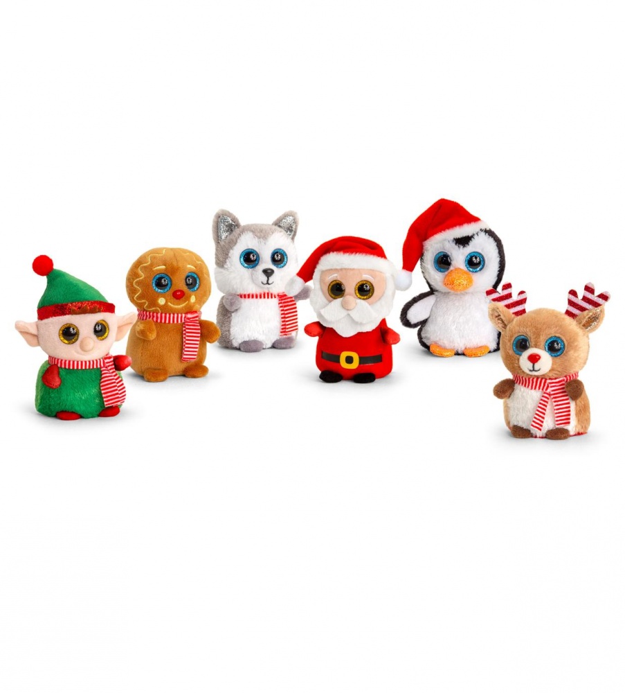 Mini Motsu Christmas 15cm Soft Toy Keel Toys 6 Assorted Designs