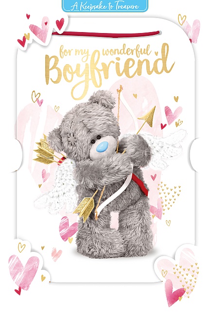 Me to You Tatty Teddy Wonderful Boyfriend Valentines Day Card 3D Holographic