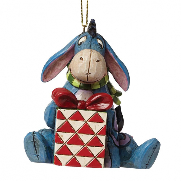 Disney Traditions Eeyore Christmas Present Hanging Ornament Figurine