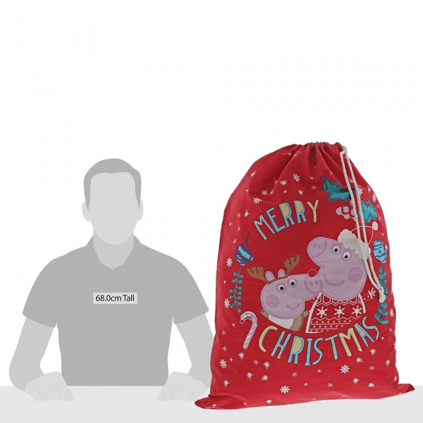Peppa Pig Christmas Santa Toy Sack - threelittlebears.co.uk