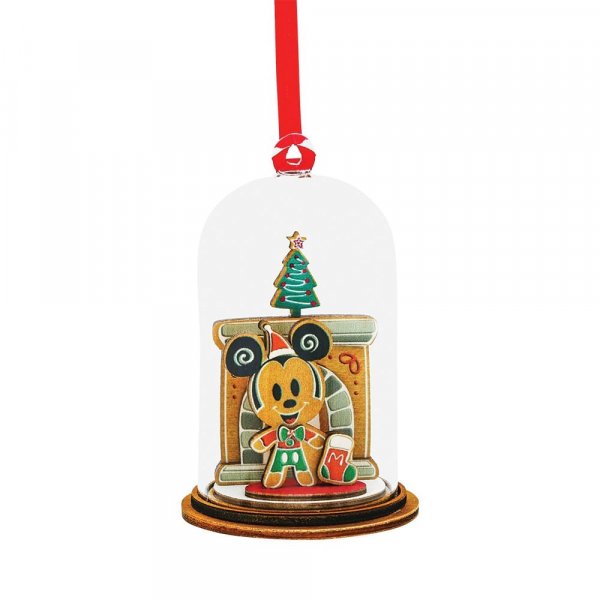 Santa Please Call Here Mickey Mouse Hanging Ornament Eco-friendly Glass Dome