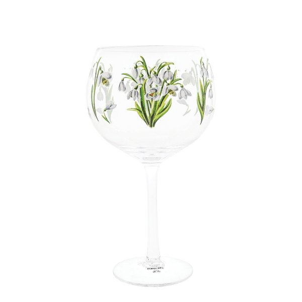 Ginology Snowdrops Copa Christmas Glass Gift