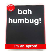Bah Humbug - Black Christmas Apron