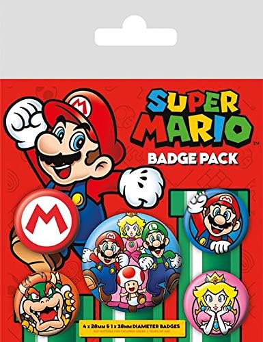 Super Mario Set of 5 Badges
