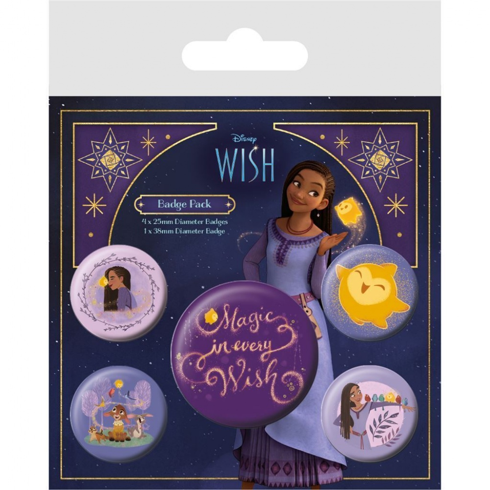 Disney Wish Magic In Every Wish Button Badges Set of 5