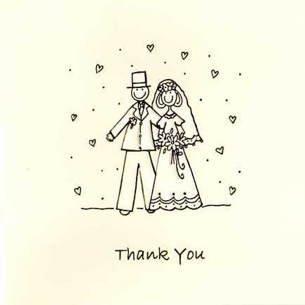 Bride & Groom Luxury Wedding Thank You Cards