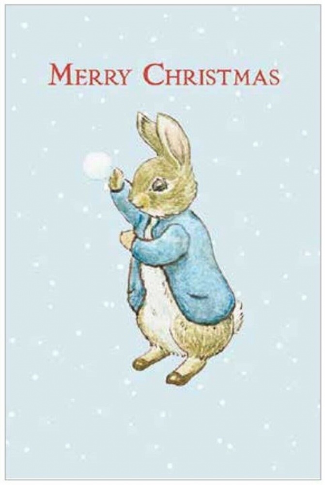 Merry Christmas Peter Rabbit Greeting Card Beatrix Potter