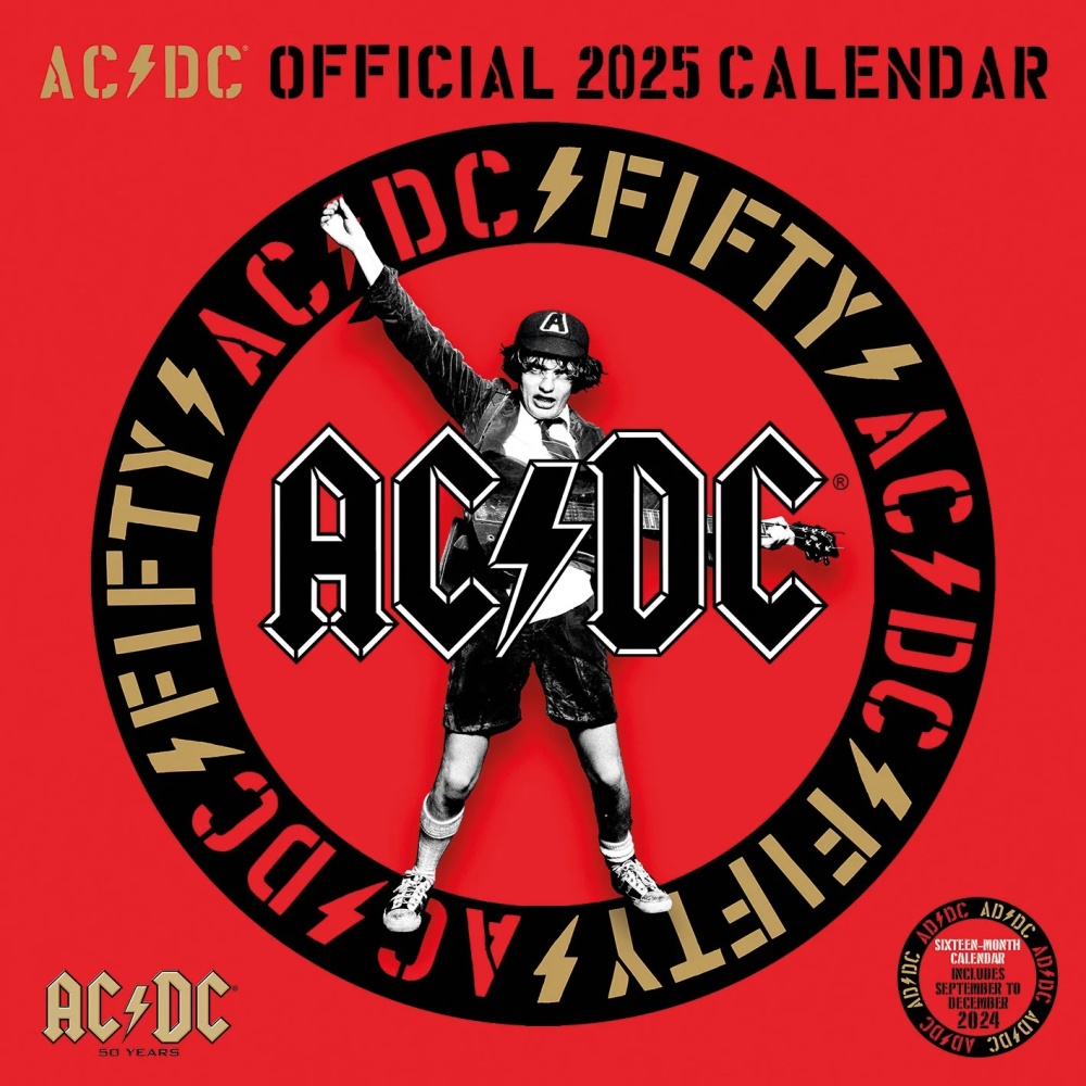 AC/DC Official 2025 Calendar - threelittlebears.co.uk