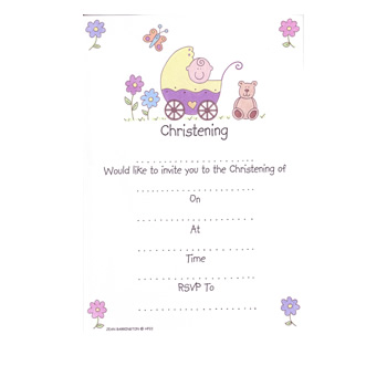 Christening Invitations - Cute Baby