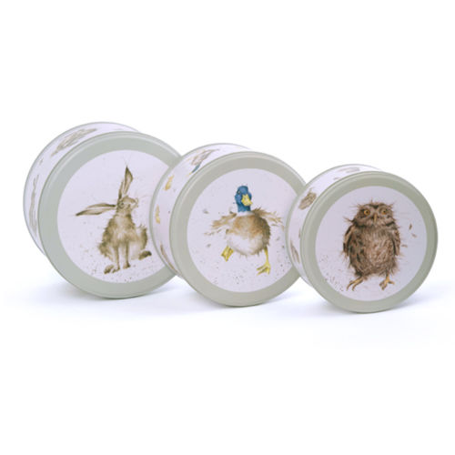 Wrendale Designs Set of 3 Cake Tins  Hare Duck Owl