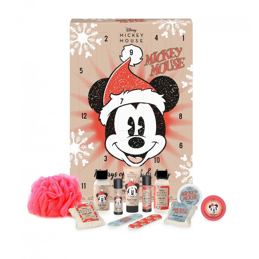 Disney Mickey Jingle All The Way Advent Calendar 12 Days Countdown to Christmas Bath Body Gift