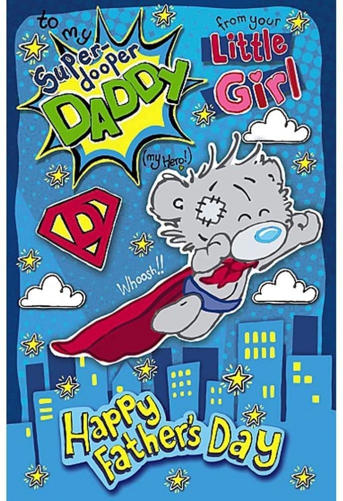 Me To You Daddy From Little Girl My Dinky Bear Tatty Teddy Father's Day Card