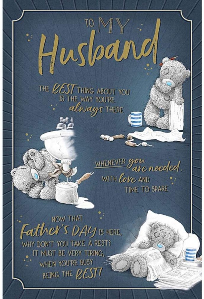 Me To You To My Husband Tatty Teddy Father's Day Card