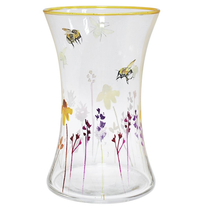 Busy Bees Glass Vase Gift Boxed Floral Bumble Bee