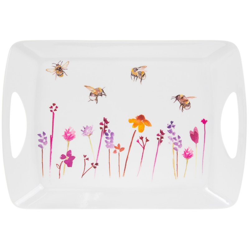 Busy Bees Melamine Decorative Serving Large Dinner Lap Tray