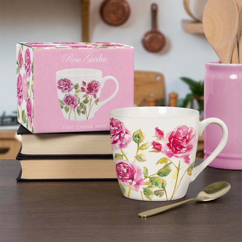 Rose Garden Breakfast Mug Boxed