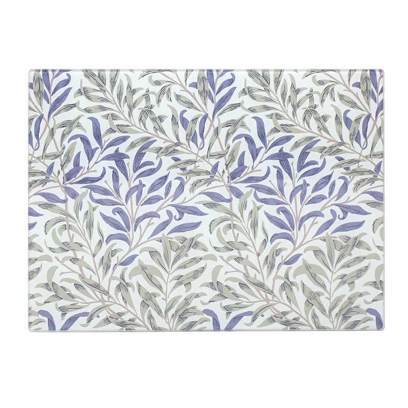 William Morris Willow Bough Glass Cutting Chopping Board Worktop Saver