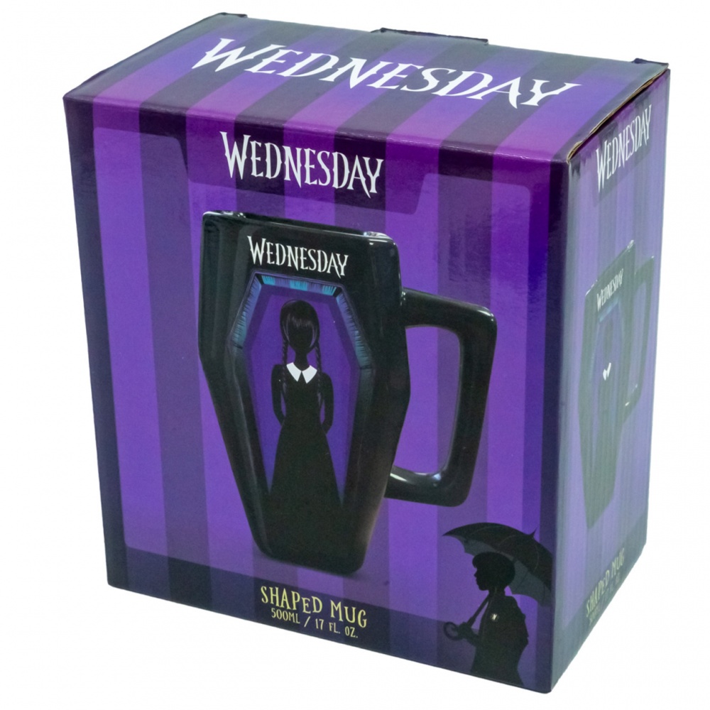 Wednesday 3D Coffin Mug 'I prefer to remain Sharp-Edged' Addams Family ...