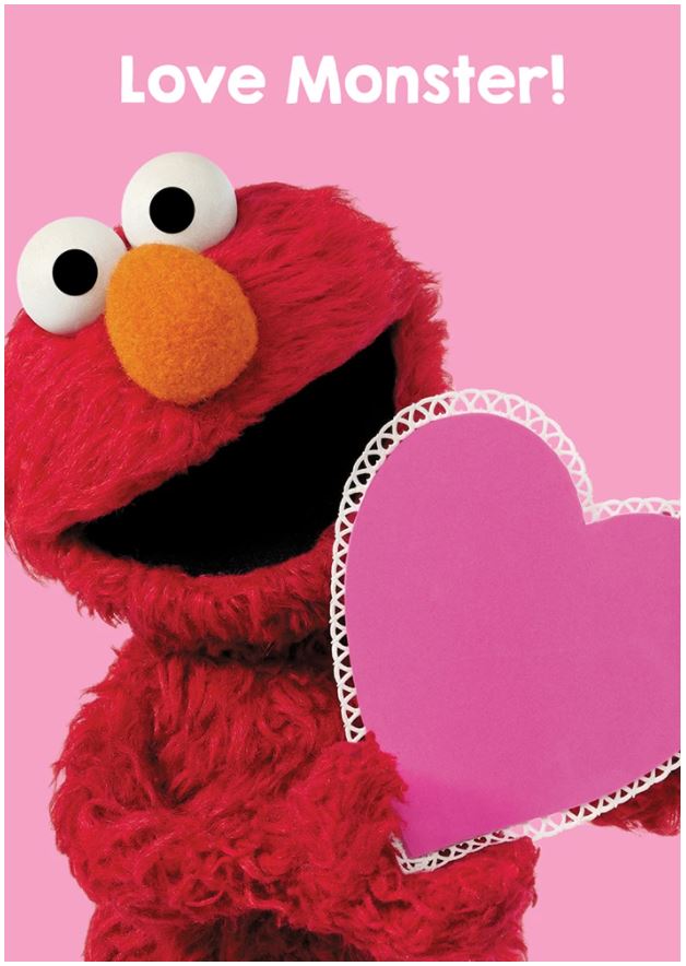 Elmo Sesame Street Love Monster! - Greeting Card