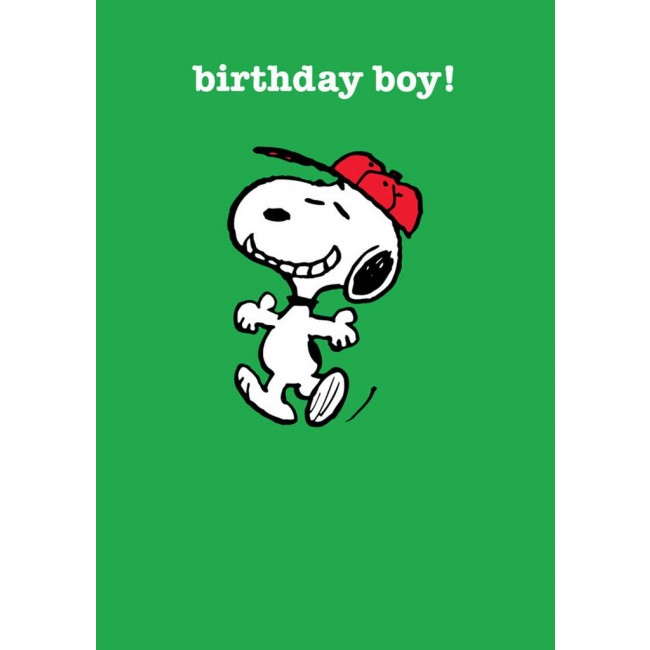 Snoopy Happy Birthday Baseball Cap - Greeting Card