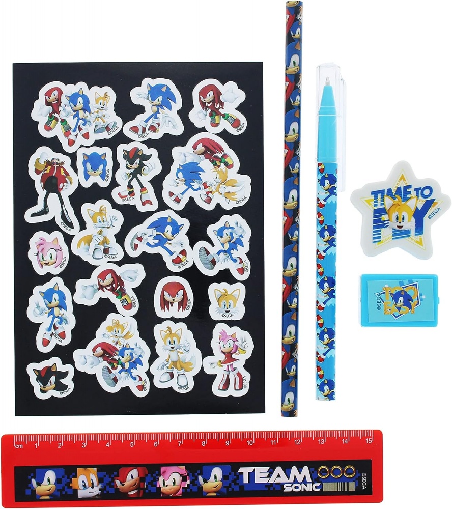 Sonic the Hedgehog Super Stationery Set - threelittlebears.co.uk