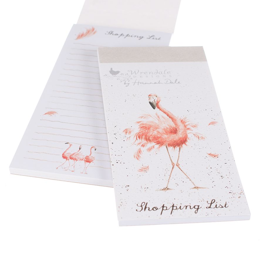 Wrendale Designs Pretty In Pink Flamingo Magnetic Shopping List Pad