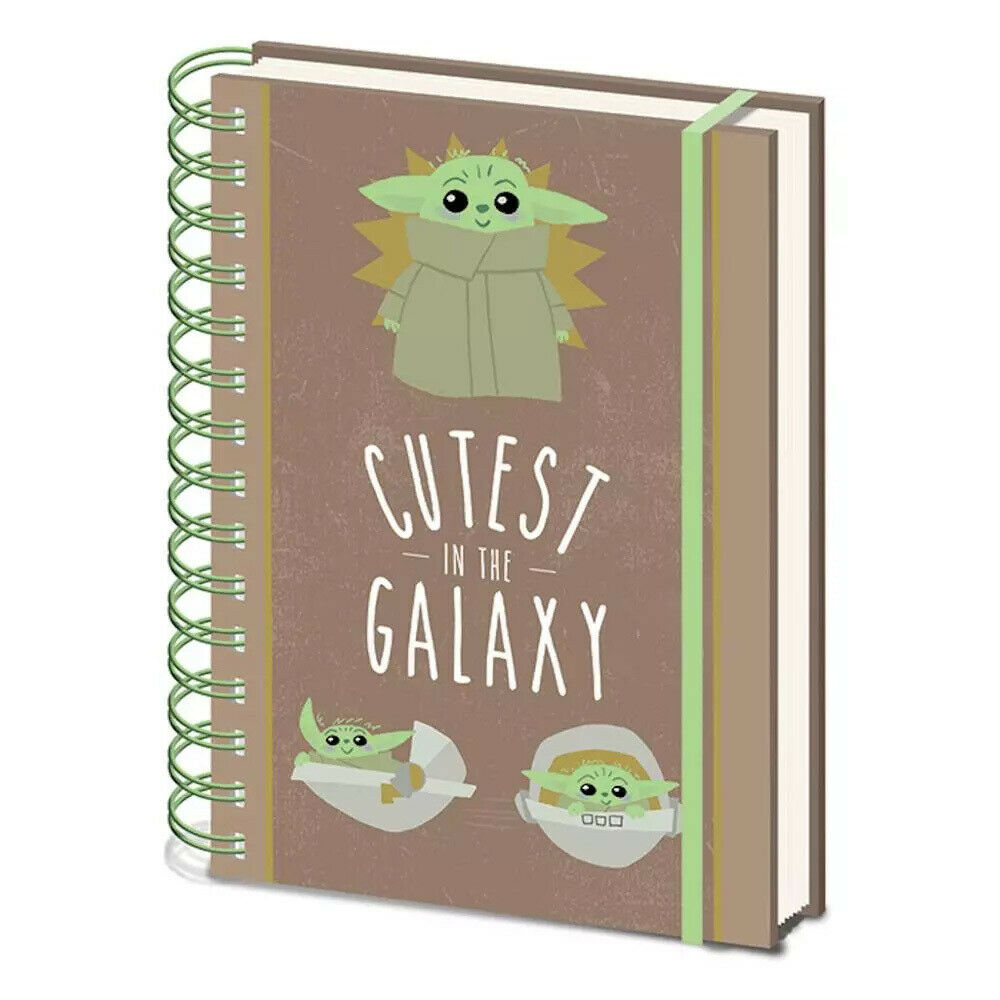 Star Wars The Mandalorian Cutest Galaxy A5 Wiro Lined Notebook Baby Yoda
