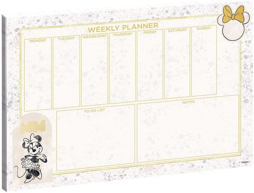 Disney Minnie Mouse A4 Weekly Calendar Planner Desk Organiser Pad