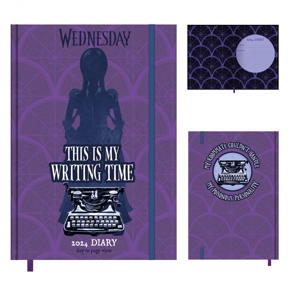Wednesday Official 2024 Diary A5 Day Per Page Addams Family