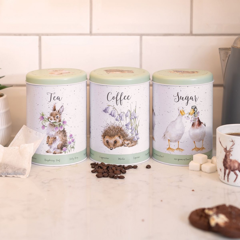 Wrendale Designs The Country Set Tea Coffee Sugar Canisters Country