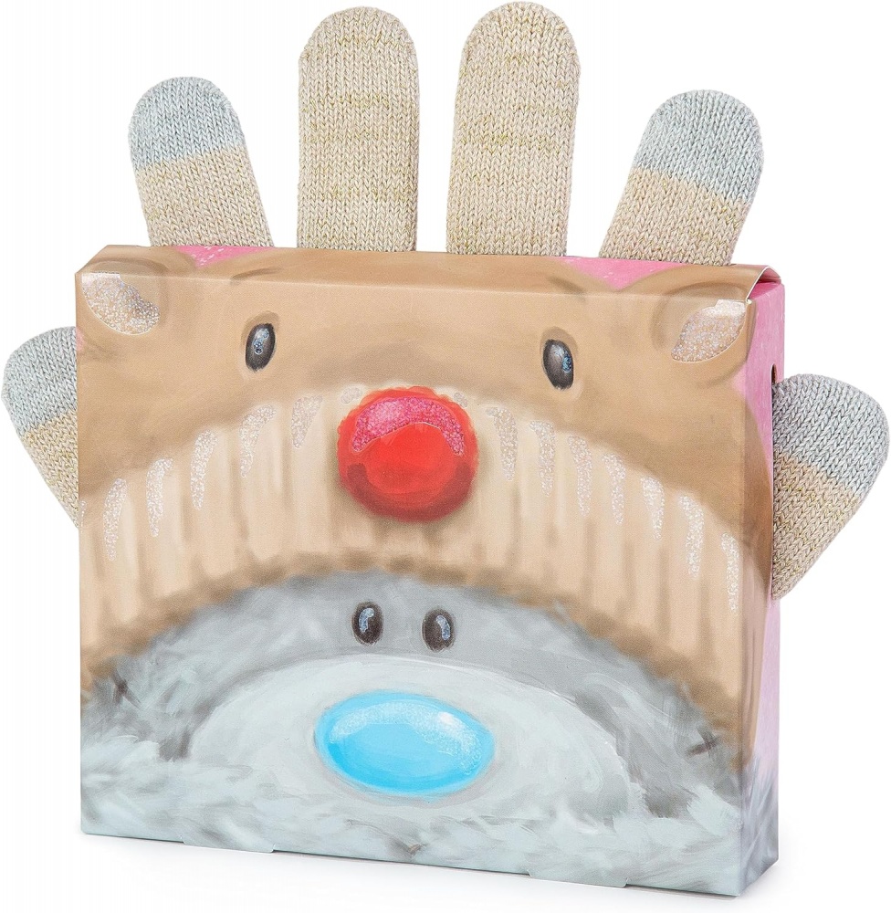 Christmas Reindeer Novelty Gloves in a Gift Box