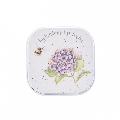 Wrendale Designs Hydrangea Flower & Bee Honey & Vanilla Hydrating Lip Balm tin
