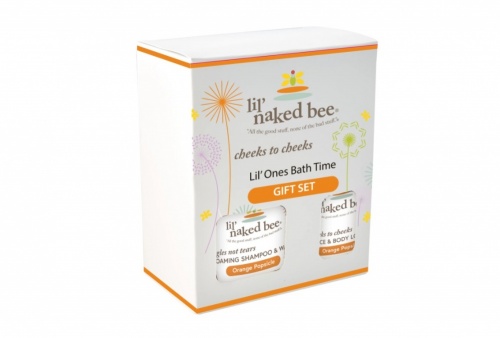 The Naked Bee Lil' Ones Bath Time Gift Set Baby Bath Set