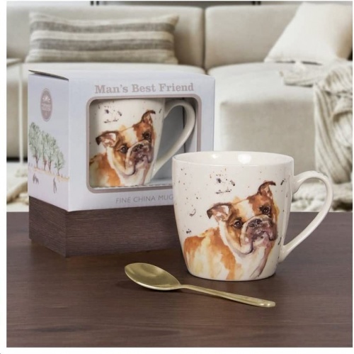 English Bulldog Man's Best Friend Mug - Boxed