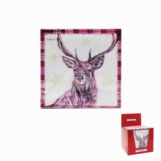 Winter Stag Napkins x 20 - Perfect for Parties and tables
